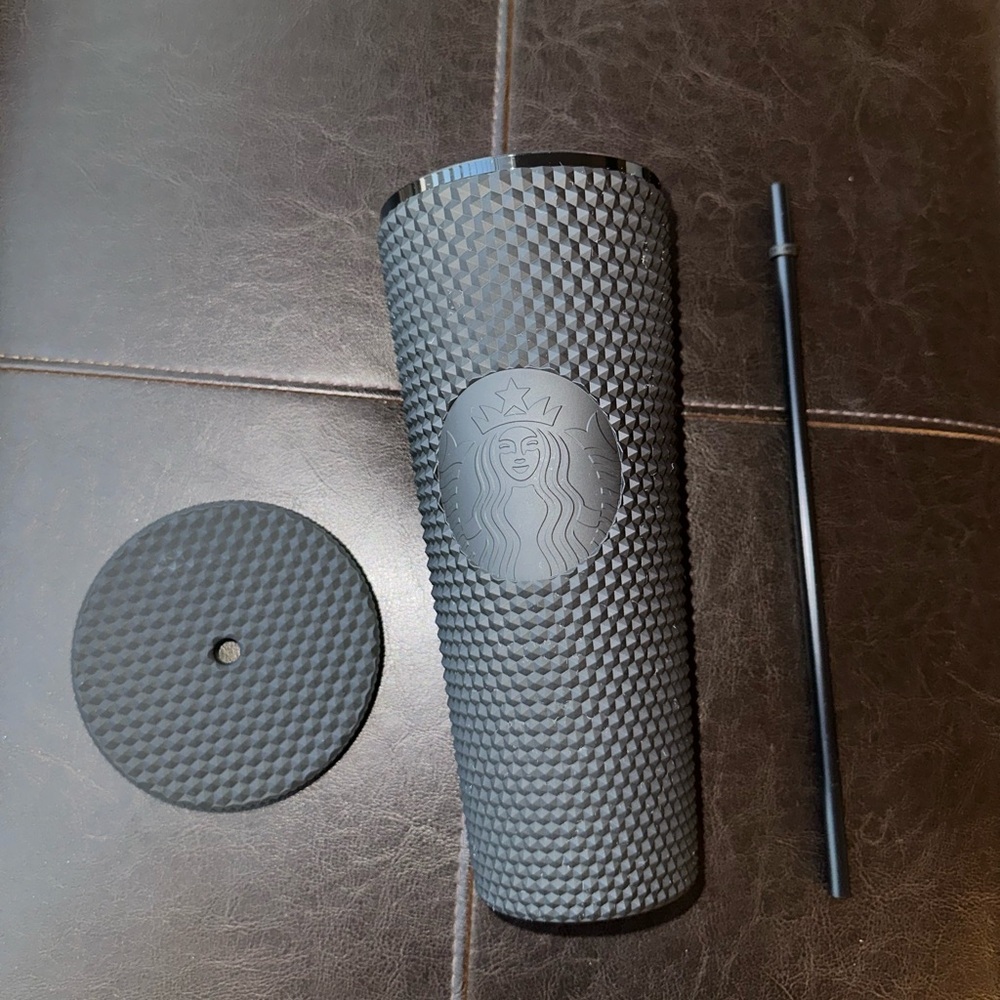 Starbucks matte black studded cup